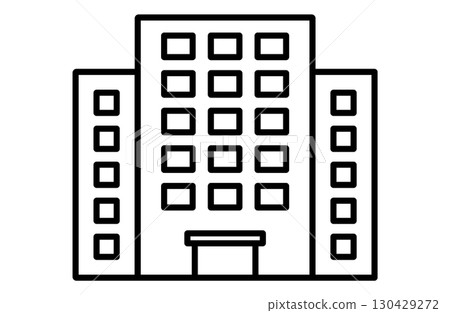 Simple building and hotel building icons 130429272