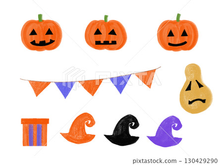 Halloween pumpkin and decoration set Halloween pumpkin and decoration set 130429290