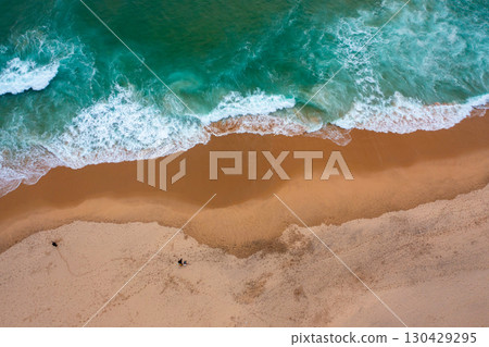 Atlantic ocean beach aerial view 130429295