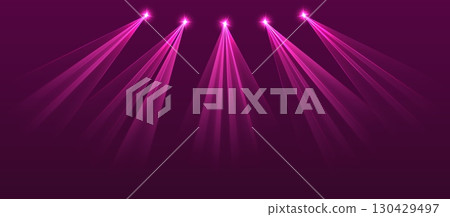 Pink lasers background., glowing rays or neon beams, bright futuristic backdrop.. 130429497