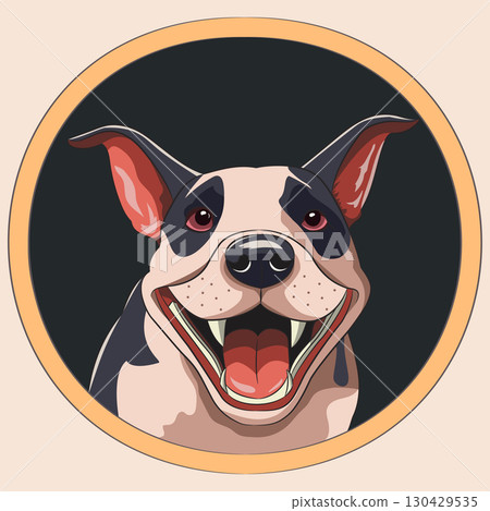 Vector illustration of American Bully dog Vector illustration of American Bully dog 130429535