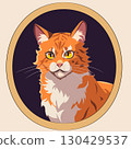 Vector illustration of Maine Coon cat 130429537