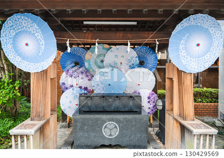 Chozuya(淨水噴泉),日本傘,藍色,日本 Chozuya(淨水噴泉),日本傘,藍色,日本 130429569