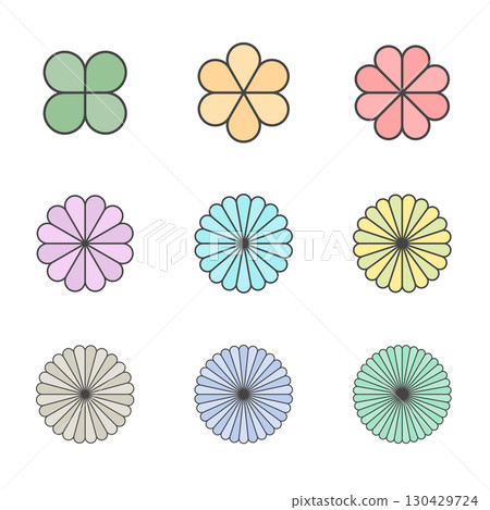 Flower petals material variations 130429724