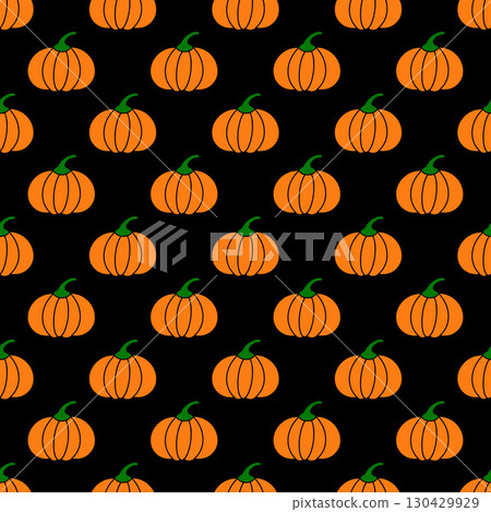 Hand drawn pumpkins seamless pattern. Thanksgiving vector background. Perfect for fall fabric, clothes, scrapbooking, wrapping paper, etc. Hand drawn pumpkins seamless pattern. Thanksgiving vector background. Perfect for fall fabric, clothes, scrapbooking, wrapping paper, etc. 130429929