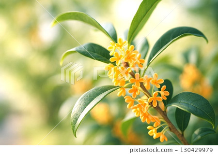 Autumnal Osmanthus Flowers | Fragrant Flower Image Material 130429979