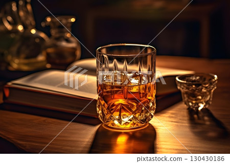 Books and Whiskey 2 AI-generated images 130430186
