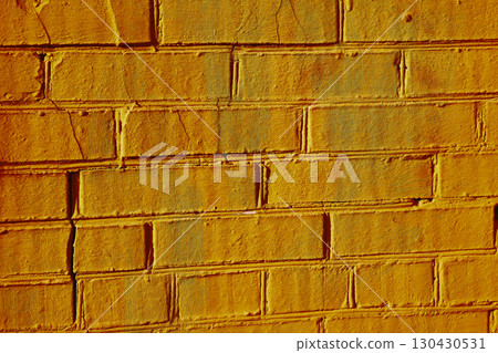 Bright orange brick wall as decoration and space for text Bright orange brick wall as decoration and space for text 130430531