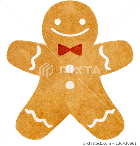 薑餅的水彩插圖 130430661