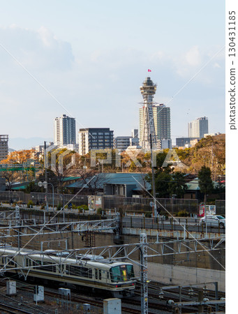從阿倍野橋看到的通天閣和大和線 130431185