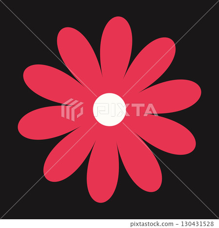 Bright pink bloom with graceful form and abstract appeal. The design feels both modern and naturally organic. 130431528