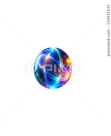 Shiny blue circle, abstract colorful bubbles illustration, isolated on white background. Shiny blue circle, abstract colorful bubbles illustration, isolated on white background. 130431832