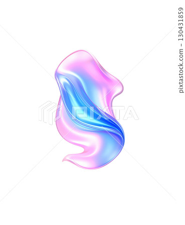 Abstract colorful smoke waves in a rainbow pattern create a smooth, flowing art design on a white background Abstract colorful smoke waves in a rainbow pattern create a smooth, flowing art design on a white background 130431859