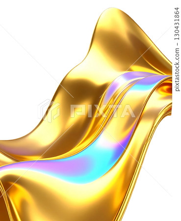 Abstract golden background with dynamic rotating smoke, colorful light waves, woven colors. Abstract golden background with dynamic rotating smoke, colorful light waves, woven colors. 130431864