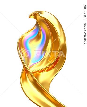 Abstract golden background with dynamic rotating smoke, colorful light waves, woven colors. Abstract golden background with dynamic rotating smoke, colorful light waves, woven colors. 130431865