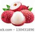 Fresh peeled lychee 130431896