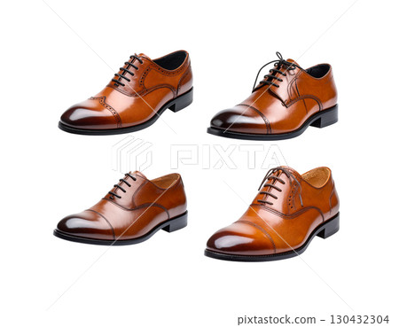 brown leather shoes 130432304