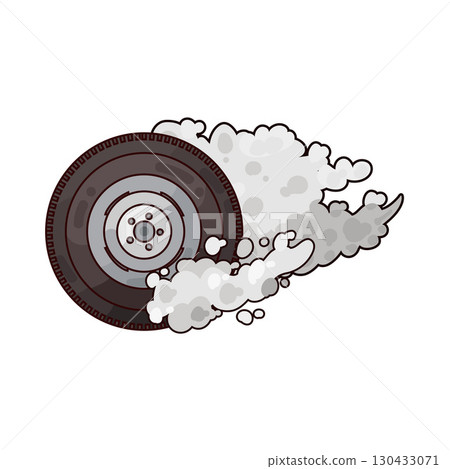 illustration of tire smoke illustration of tire smoke 130433071