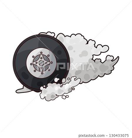 illustration of tire smoke 130433075
