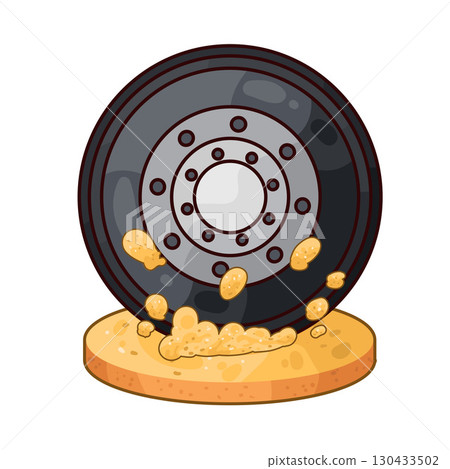illustration of dirty tire illustration of dirty tire 130433502