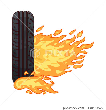 illustration of tire fire 130433522
