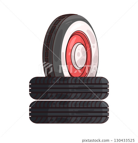 illustration of tire stack 130433525