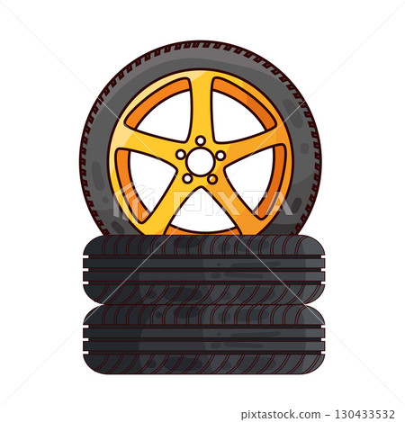 illustration of tire stack 130433532