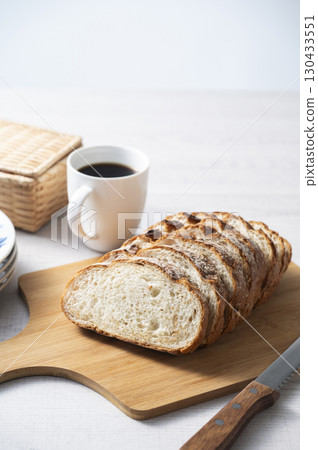 Breakfast at rye bread 130433551