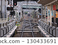 Hankyu Railway Minoh Line Ishibashi-Handaimae Station tracks and wiring 130433691