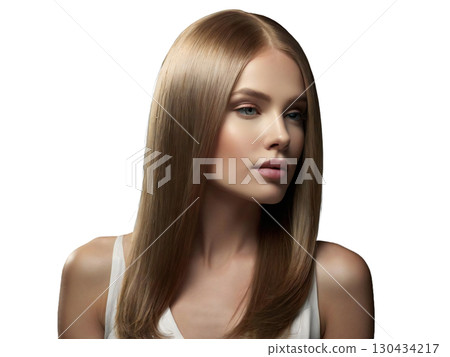 直髮拉直的髮型模特 130434217
