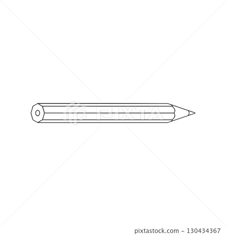 Outline for Coloring of Pencil School, Office and Art Supplies. Vector Illustration. Outline for Coloring of Pencil School, Office and Art Supplies. Vector Illustration. 130434367