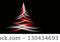 黑色背景流線燈光聖誕樹 130434693