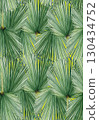 Tropical palm leaves seamless watercolor pattern on bright background. Exotic botanical design for summer textiles, packaging, wallpapers, invitations, wrapping paper, and beach themed projects 130434752