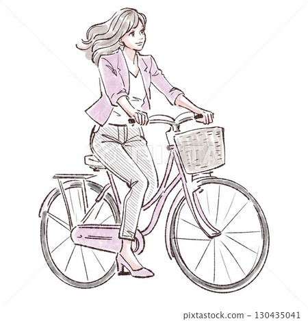 Watercolor and hand-drawn illustration material of women and girls Watercolor and hand-drawn illustration material of women and girls 130435041