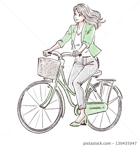 Watercolor and hand-drawn illustration material of women and girls Watercolor and hand-drawn illustration material of women and girls 130435047