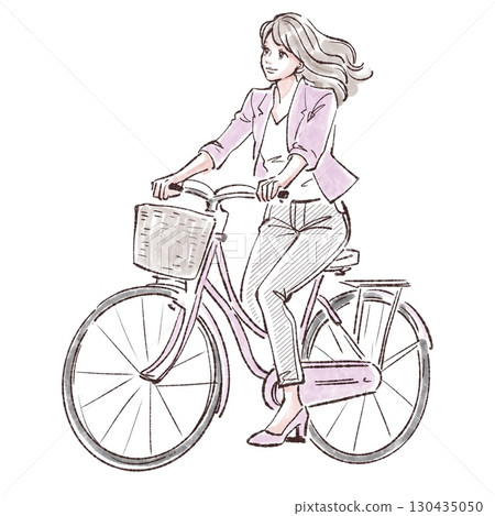 婦女和女孩的水彩和手繪插圖素材 婦女和女孩的水彩和手繪插圖素材 130435050