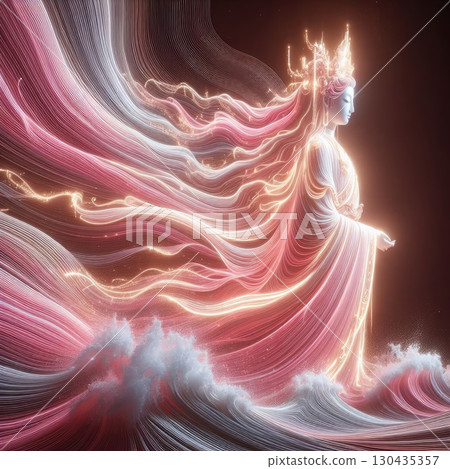 Mazu(the Chinese sea goddess) with Generative AI. Mazu(the Chinese sea goddess) with Generative AI. 130435357