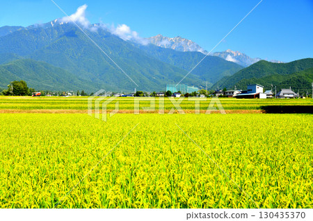 從大町市平町眺望地之岳、鹿島槍山、五龍山（長野縣大町市）[2025年9月] 130435370