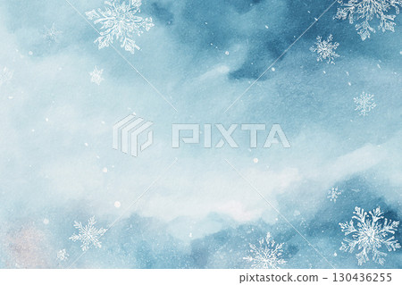 Winter background illustration with snowflakes 130436255