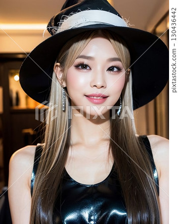 A woman wearing a hat 130436442
