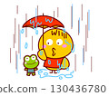 一隻小雞被大雨淋濕 130436780