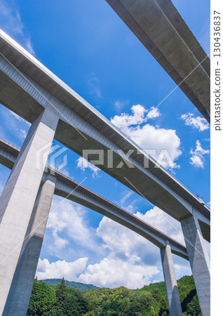 A junction in the sky: Kameyama Nishi JCT and Surigataki Bridge on the Shin-Meishin Expressway 130436837