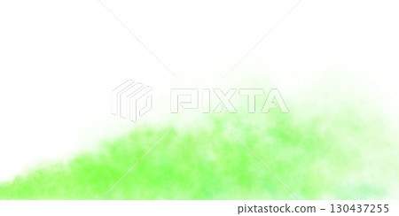 Green fog or smoke on transparent background, toxic mist or vapor cloud template, realistic mockup for visual effects and scenes 130437255