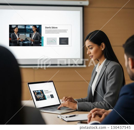 Business scene: computer work Business scene: computer work 130437545