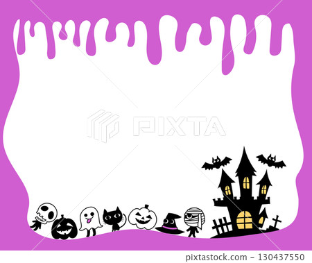Cute halloween frame 130437550