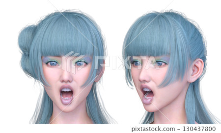 女人的臉的特寫 130437800