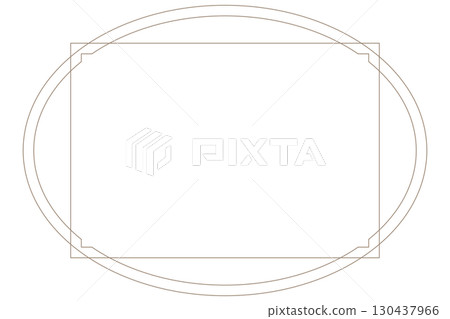 簡單幾何矩形框架 B 復古 130437966