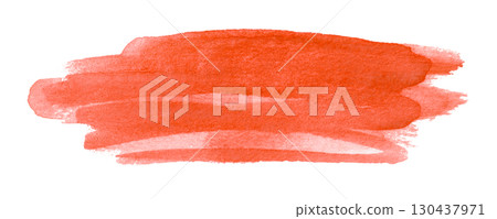 red watercolor background. Artistic hand paint. Isolated on transparent background. 130437971