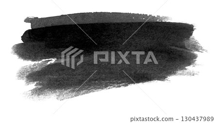 black watercolor background. Artistic hand paint. Isolated on transparent background. black watercolor background. Artistic hand paint. Isolated on transparent background. 130437989