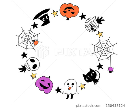 Cute Halloween Frame Wreath 130438124